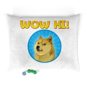 Dog Bed with Funny Dog Meme Design